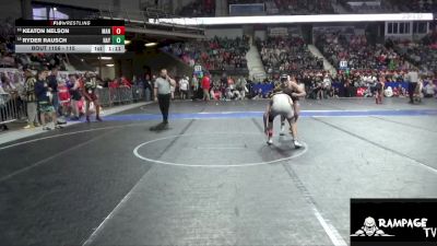 115 lbs Quarterfinal - Keaton Nelson, Manhattan vs Ryder Rausch, Haysville