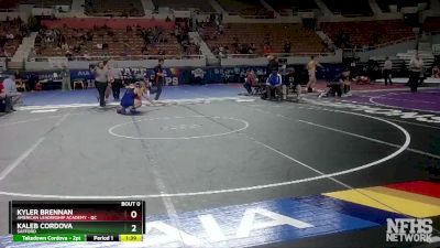 D3-165 lbs Quarterfinal - Kaleb Cordova, Safford vs Kyler Brennan, American Leadership Academy - QC