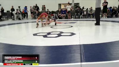 90 lbs Round 1 (6 Team) - Declan Witkowski, Missouri Gold vs Parker Duitsman, Burnett Trained