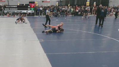 100 lbs Champ. Rd Of 32 - Nora Ohnemus, Sebolt Wrestling Academy vs Ella Coomes, Jackrabbit Wrestling Academy
