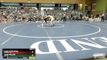 138 lbs Quarterfinals (8 Team) - Cash Stapleton, CUSHING vs Gage Wilcox, JAY