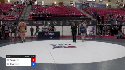 77 kg 3rd Place - Caden Young, Mustang Wrestling Club vs Bradley Gillum, Southern Illinois Regional Training Center