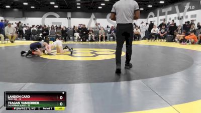75 lbs Semis & 1st Wrestleback (8 Team) - Teagan VanBebber, California Black vs Landon Caro, Team 922