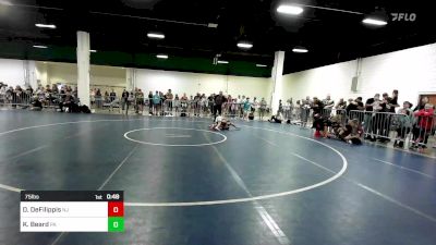 75 lbs Consi Of 32 #2 - Dominick DeFilippis, NJ vs Keegan Beard, PA