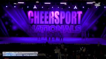 Champions Training Academy - Sapphire Sergeants [2026 L1.1 Youth - PREP - D2 - B Day 1] 2026 CHEERSPORT National All Star Cheerleading Championship