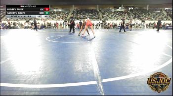 130 lbs Consi Of 4 - Audrey Pride, Keystone Wrestling Club vs Kashlyn Grate, Midwest City Bombers Youth Wrestling Club