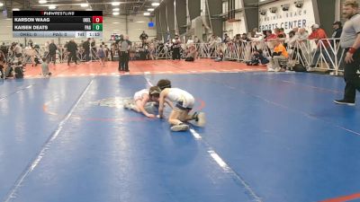 72 lbs Round 5 (4pm Saturday) - Karson Waag, Oklahoma Elite vs Kaisen Deats, PA Gold