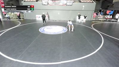 88 lbs 5th Place Match - Luke Garcia, The Valley Wrestling Club vs Gabriel Mesa, Driller Wrestling Club