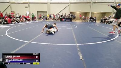 100 lbs Quarters & 1st Wb (16 Team) - Turner Gilman, Kansas Red vs Michael Kowalski, Utah