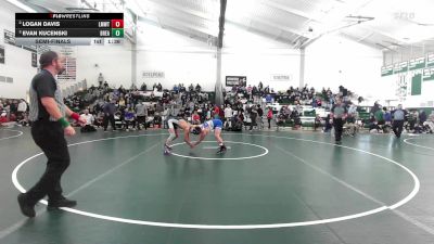 157 lbs Semifinal - Logan Davis, Lyman Mem/Windham Tech vs Evan Kucenski, Bristol Eastern