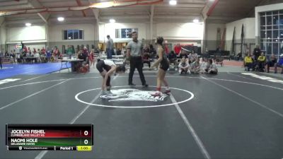 100 lbs Cons. Round 2 - Naomi Hole, DELAWARE HAYES vs Jocelyn Fishel, Cumberland Valley Hs