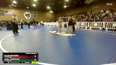 155 lbs Semifinal - Emily Carvalho, El Diamante vs Lillie Brander, Atascadero