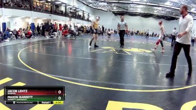 125 lbs Quarterfinal - Mason Barrett, Averett University vs Jacob Lentz, Wabash