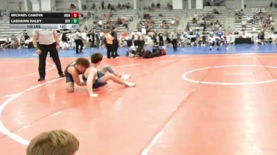 132 lbs Rr Rnd 3 - Michael Canova, Iron Faith Gold - HSB vs Lashawn Haley, Division-1 Training Center - HSB