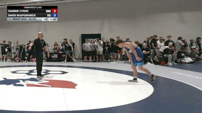 55 kg Champ. Rd Of 64 - Sammie Cyrus, Dubois Rams Wrestling Club vs Davis Shaposhnick, California