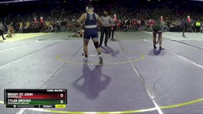 D3-190 lbs Cons. Round 1 - Tyler Brooks, Pinconning Area HS vs Brady St. John, Richmond HS