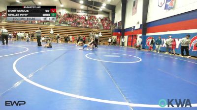 64 lbs Rr Rnd 3 - Brady Schulte, Winfield Youth Wrestling vs Nevalee Petty, Skiatook Youth Wrestling