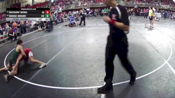 132 lbs Cons. Round 1 - Bronc Reiser, Sandhills Thedford Knights vs Zachary Mora, GI Grapplers