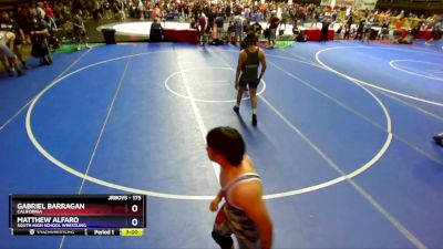 175 lbs Champ. Round 2 - Gabriel Barragan, California vs Matthew Alfaro, South High School Wrestling