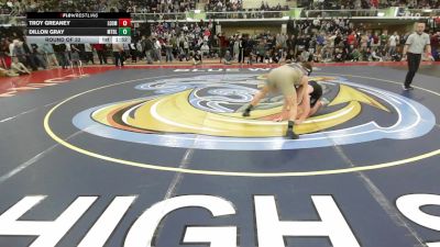 150 lbs Round Of 32 - Troy Greaney, Leominster vs Dillon Gray, Mt. Blue