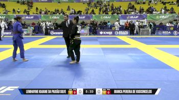 Bianca Pereira De Vasconcelos vs Lenihayme Kauane Da Paixão Silve 2025 Brasileiro Jiu-Jitsu IBJJF