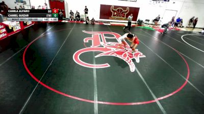 100-105 lbs Round 3 - Camiel Guizar, Powerline Wrestling vs Camila Alfaro, Downey High School