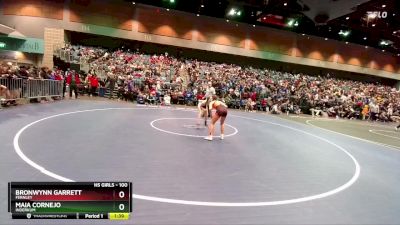 100 lbs Champ. Round 2 - Bronwynn Garrett, Fernley vs Maia Cornejo, Inderkum