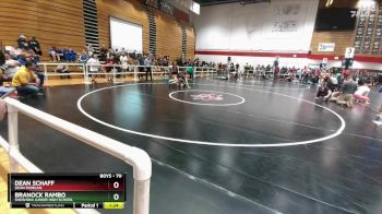 70 lbs Cons. Round 3 - Dean Schaff, Dean Morgan vs Branock Rambo, Shoshoni Junior High School