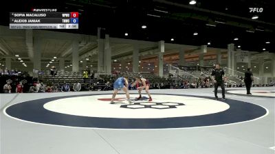 Senior Women Freestyle FS - 59 lbs Quarters - Sofia Macaluso, West Point Wrestling Club vs Alexis Janiak, Titan Mercury Wrestling Club (TMWC)