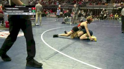 2A-106 lbs Cons. Round 4 - Tyson Dewall, Spirit Lake Park vs Kohen Dietzenbach, Burlington Notre Dame