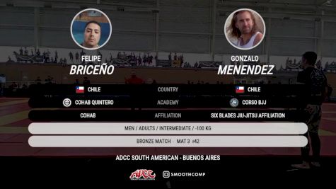 Gonzalo Menendez vs Felipe Briceño 2025 ADCC South American Championship