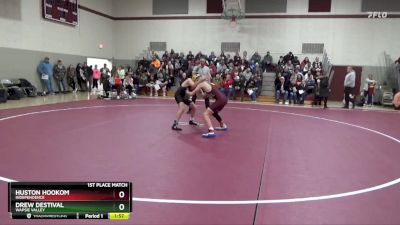 99-106 lbs 1st Place Match - Drew Destival, Wapsie Valley vs Huston Hookom, Independence