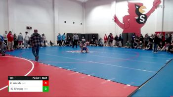 100 lbs Round 1 - Carter Shegog, Angola vs Korbyn Woods, Quaker Wrestling Club