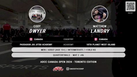 Replay: Mat 2 - 2024 ADCC Toronto Open | Feb 3 @ 9 AM