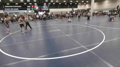 113 lbs Cons. Sub-quarters - Kingston Stephens, Crutchmer Wrestling vs Elijah Van Horn, Mile High Wrestling Club