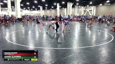 113 lbs Round 1 (6 Team) - Kaiden Olavarria, Dog Pound Wrestling Club vs Mason Knapp, Iowa Hawks