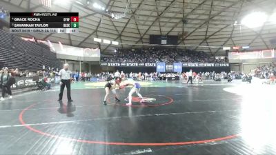 Girls 2A 115 lbs Cons. Round 4 - Grace Rocha, Othello (Girls) vs Savannah Taylor, Rogers (Spokane) (Girls)