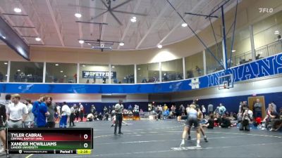 157 lbs Cons. Round 3 - Tyler Cabral, Central Baptist (Ark.) vs Xander Mcwilliams, Lander University