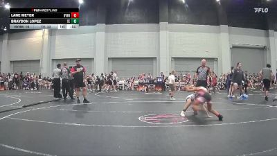 72 lbs Round 6 (8 Team) - Braydon Lopez, Takedown Elite vs Lane Meyer, Backyard Brawlers Red