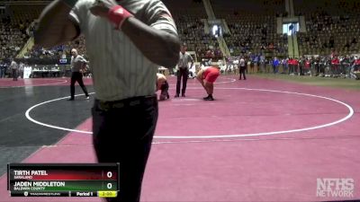 6A 285 lbs Champ. Round 1 - Tirth Patel, Saraland vs Jaden Middleton, Baldwin County