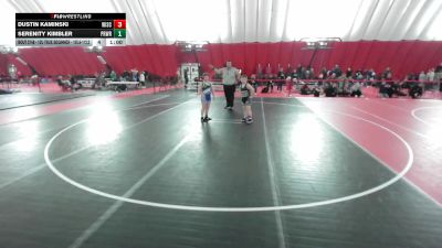 12U True Beginner - 105.6-112.2 Champ. Round 3 - Serenity Kimbler, Prairie Wrestling vs Dustin Kaminski, Wisconsin