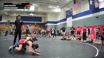 75 lbs Round 3 - Burke Beckham, Knights Youth Wrestling vs Preston Ridgeway, Cobra Wrestling Club