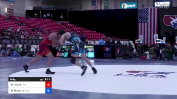 60 kg Quarters - Max Black, NMU-National Training Center vs Dalton Roberts, Army (WCAP)