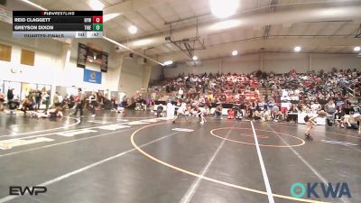 88 lbs Quarterfinal - Reid Claggett, Bristow Elementary Wrestling Club vs Greyson Dixon, Tiger Trained Wrestling