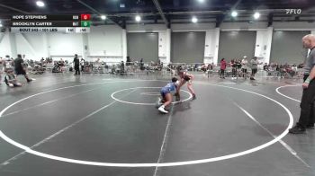 101 lbs Consi Of 8 #2 - Hope Stephens, Run To Danger vs Brooklyn Carter, Mat Demon WC