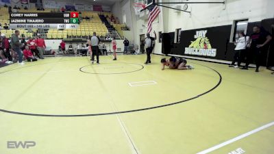 145 lbs Final - Corey Harris, Union Girls JH vs Jazmine Tinajero, Tahlequah Wrestling Club