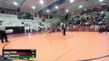 135 lbs Semifinal - Paige Carrier, Westview vs Ruby Dominguez, Mira Costa