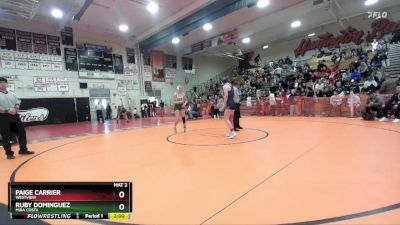 135 lbs Semifinal - Paige Carrier, Westview vs Ruby Dominguez, Mira Costa