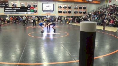 80 lbs Cons. Semi - Brady Rolfes, North Liberty Wrestling Club vs Cameron Hookom, Indee Mat Club