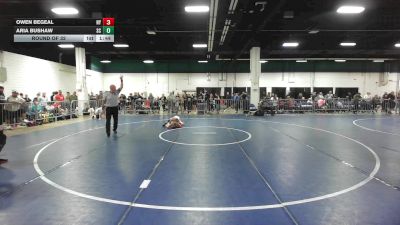 80 lbs Round Of 32 - Owen Begeal, NY vs Aria Bushaw, SC